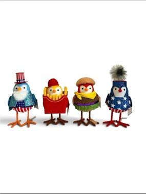 Target Featherly Friends Summer 2026 SET OF 4 Food + Fourth of July Birds